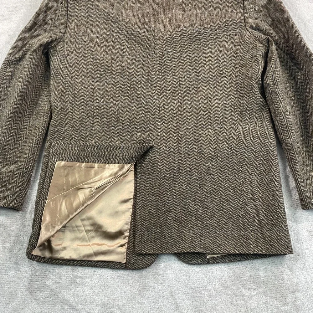 BANANA REPUBLIC Blazer Sport Coat Jacket Men 40R Brown Wool Herringbone Office‎